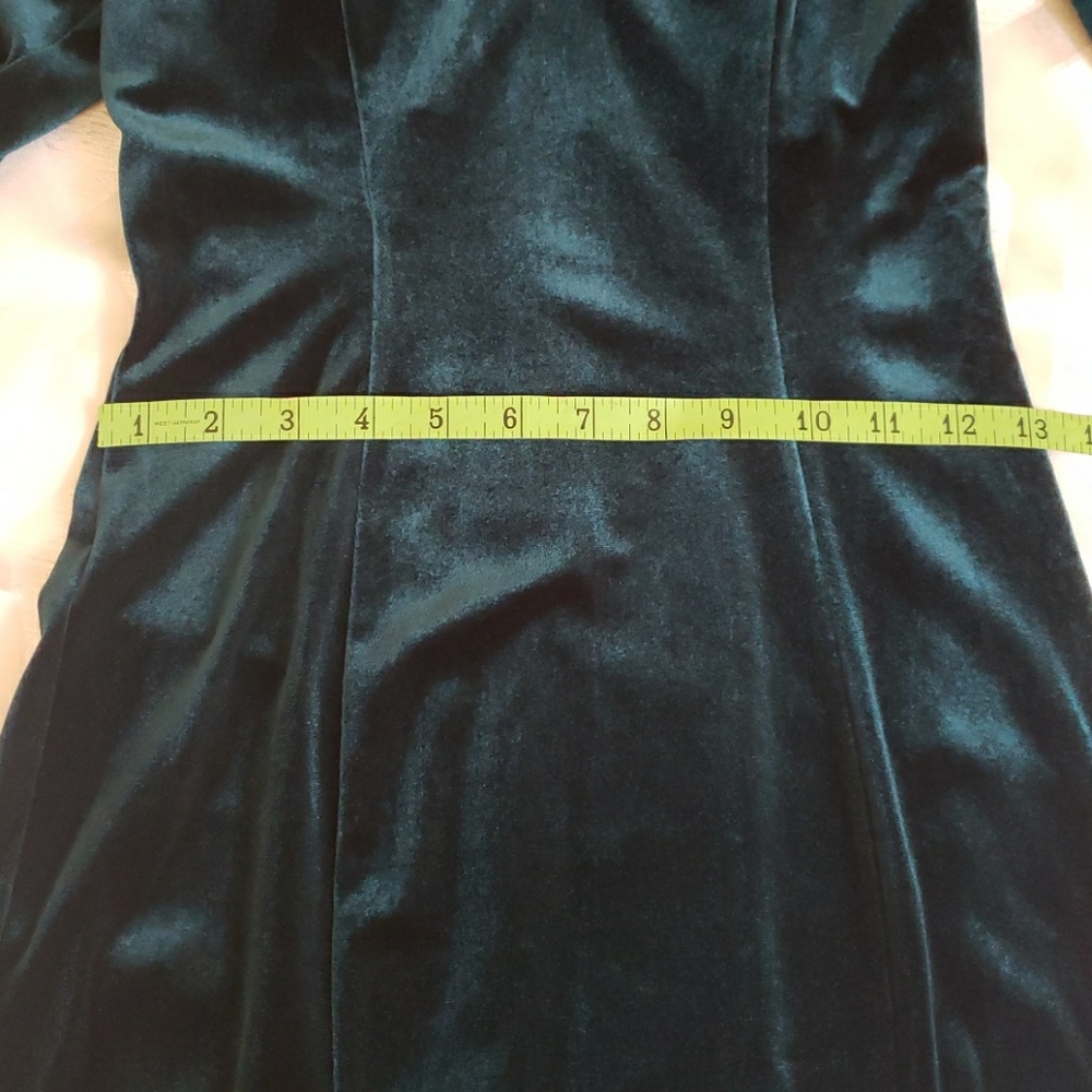 TOPSHOP SWEETHEART NECK VELVET BODYCON DRESS - Picture 8 of 8